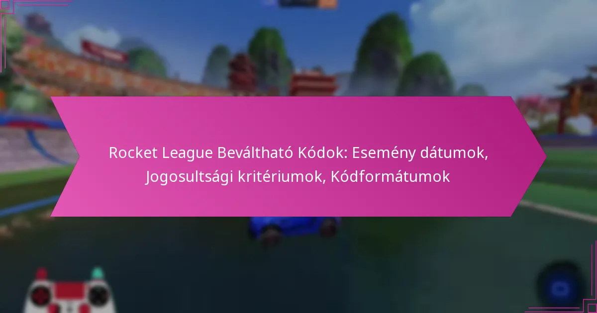 Read more about the article Rocket League Beváltható Kódok: Esemény dátumok, Jogosultsági kritériumok, Kódformátumok